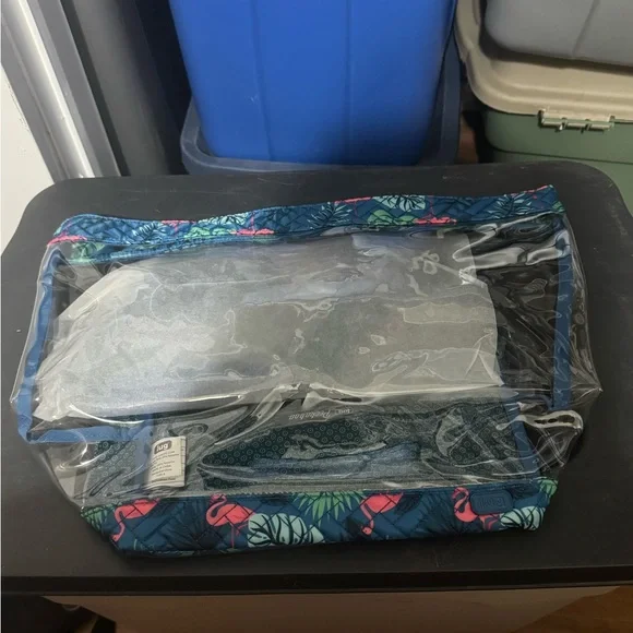 Flamingo Print Peakaboo Tote Bag - Picture 3 of 3